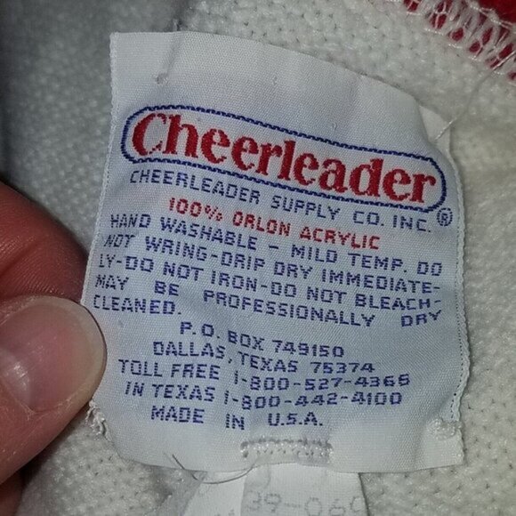 Cheerleader Supply Co Vintage Sweater Vest Size 40 Red White Blue 100% Acrylic - Picture 5 of 8